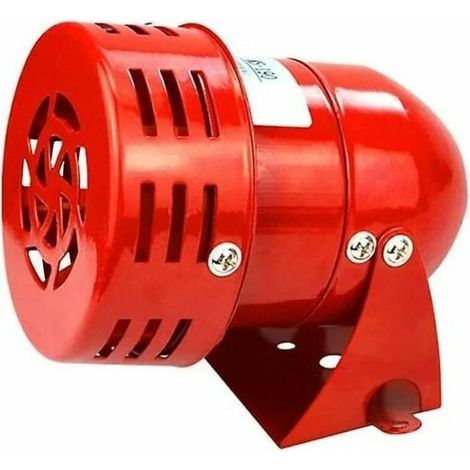 Sirène alarme 220V puissante sirène extérieure alarme 120dB rouge moteur fil Sirne métal corne industrie bateau alarme (1/4)
