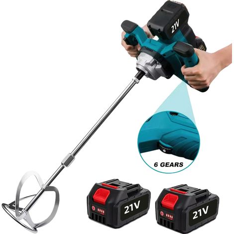 Betoniera, funzionamento senza fili, 6 velocità, con 2 batterie (1/2)
