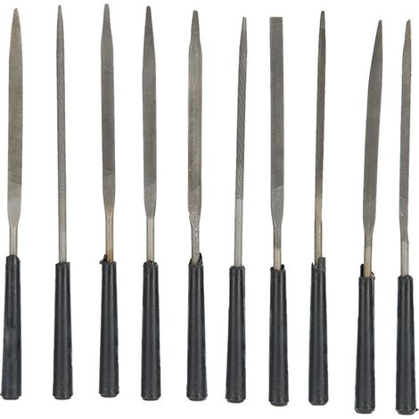 10 pièces limes à bijoux 140mm, kit de fichiers miniatures pour artisanat et modelage DIY, outils de précision pour le travail des métaux. (1/5)