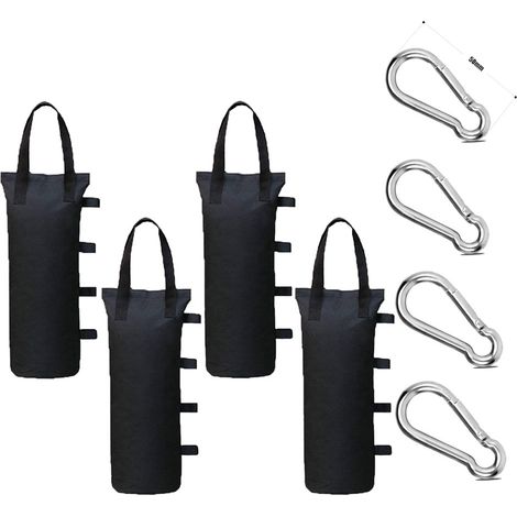 Sandbags Set of 4 Heavy Duty, Industrial Grade 600D Weights for Gazebo Legs, PVC Coating Inside, Sand Bags for Any Pop Up Tents Canopy Outdoor Patio (One-tube) (1/5)