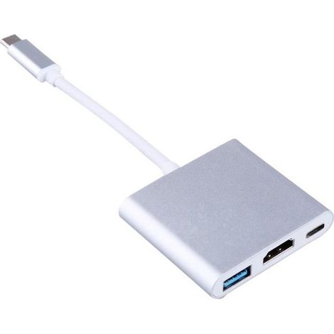 Ultraschlanker USB-C-HDMI-Adapter – Aluminiumgehäuse – Multifunktional: PD-Video + Daten + HDMI (1/2)