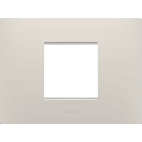 PLAQUE EGO RECT. 2P BEIGE NATUREL GEWISS GW16002NB