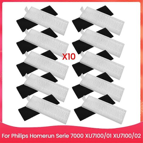 Packung mit 10 Ersatz-HEPA-Filtern für Philips Homerun 7000 Haushaltsreiniger XU7100/01 und XU7100/02