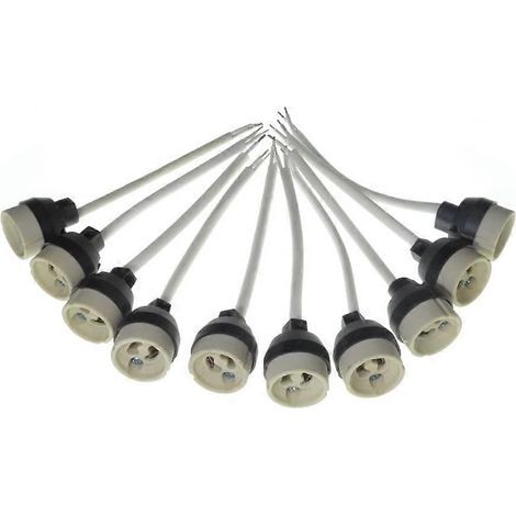 Lot de 10 douilles GU10 pour ampoules LED encastrées et spots. (1/5)