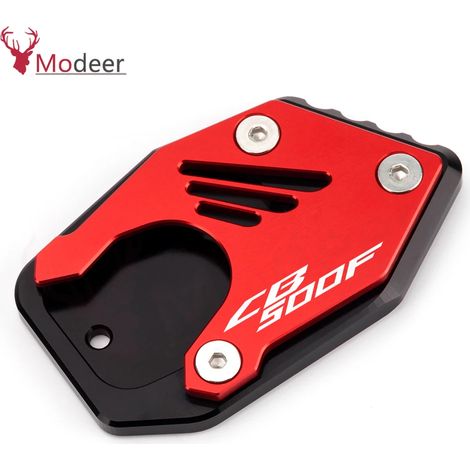 (Rouge) Compatible avec Honda CB500F CB 500F CB500 F 2013-2021 - Béquille latérale/de pied - Extension/Plaque de support maxpower (1/3)