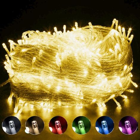 1 Guirlande lumineuse, 100M, 1000 LEDs, 8 modes, mémoire, IP65, pour jardin, fête, Noël