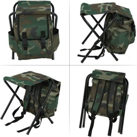 Tabouret de pêche pliant de chaise de sac à dos de randonnée en plein air portable HB057 (1/4)