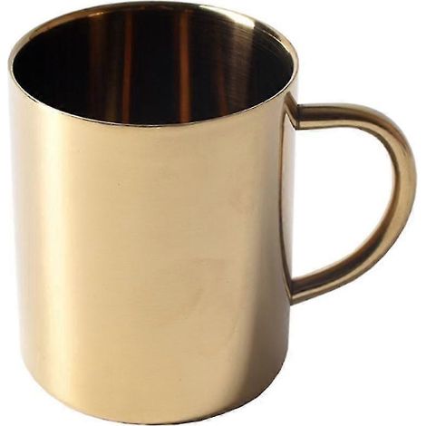 Goldene Edelstahl-Kaffeebecher, Cappuccino-Teetasse, doppelwandig, 400 ml-Gold (1/5)