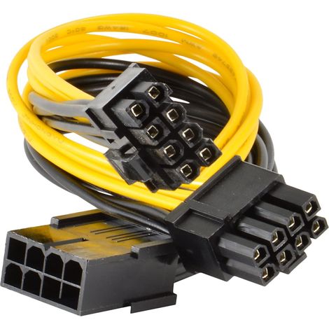 Paquete de 5 cables adaptadores, de 8 pines a doble 8P, 6+2, cobre, para tarjeta gráfica (1/5)
