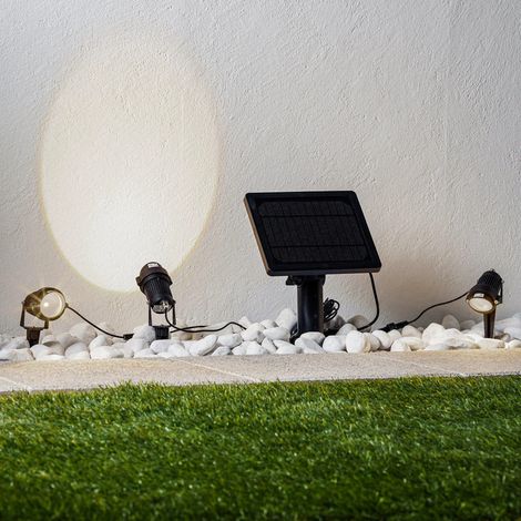 [GEBRAUCHT] B-Ware Lindby Gartenleuchte LED Solar Erdspießleuchte Malida 3er Set schwarz 3000K (1/2)