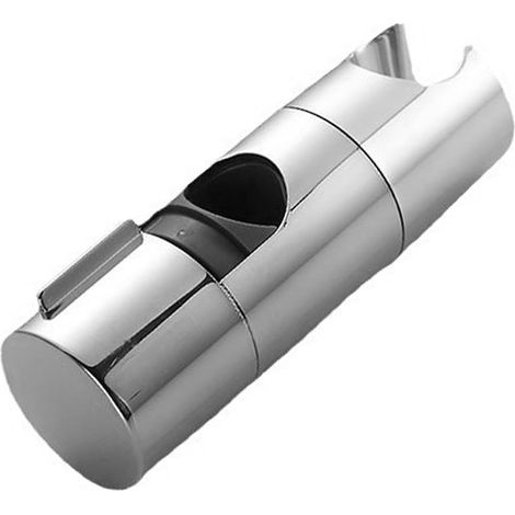 Support De Douche - 1 Unité - Alliage De Zinc - Réglable 90° Et 18-25 Mm - Pour Barre De Douche - Argenté (1/5)