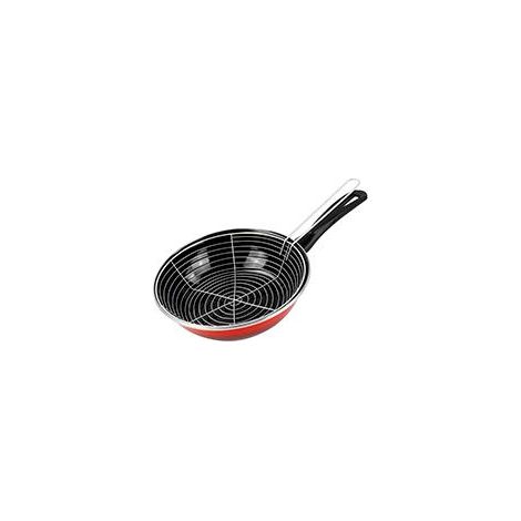 FPLUS sarten freidora k2 roja 26 cms. magefesa , Detalles:
Fabricado en acero esmaltado vitrificado a 820º.
Alto rendimiento energético.
Recubrimiento antiadherente bicapa reforzad