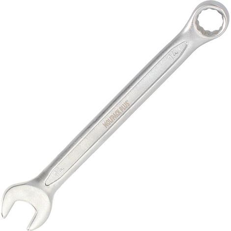 Llave Combinada Plus 14x14 Acero Cromo Vanadio. DIN3113 (1/4)