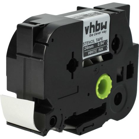 vhbw Stencil Tape Cassette 24 mm Replacement for Brother STE-151, ST-151 for Label Printer - White on Transparent (1/5)