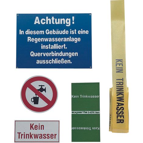 GARANTIA Beschriftungsset 5tlg für Regenwasser-Nutzungsanlage