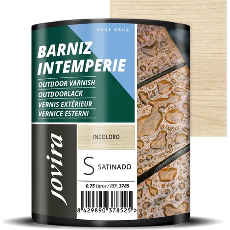 Vernis Extérieur à L'eau Il décore et embellit tous les types de bois en extérieur. 750 Millilitres, Satiné (1/5)