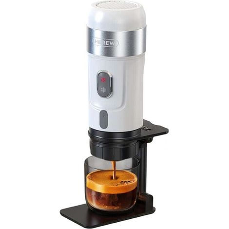 Portable electric espresso machine, travel coffee maker compatible with coffee and DG/NeS (white) (1/4)