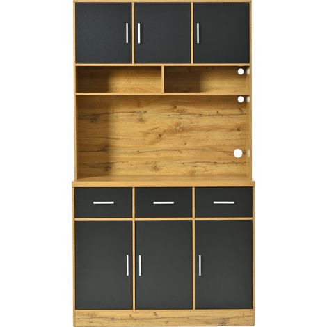 Küchenschrank 100x40x180 cm mit APP-LED, Schubladen, verstellbaren Böden und Steckdosen (1/5)