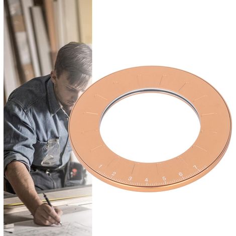 Règle à tracer des cercles + outil de dessin au couteau à sculpter, règle à tracer des cercles rotative et réglable, règle à tracer des cercles créative. (1/5)