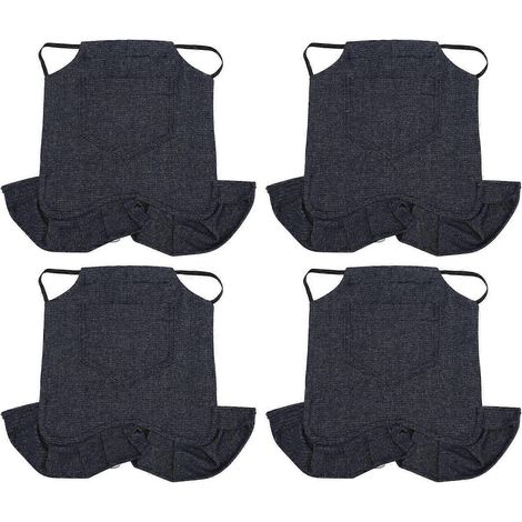 Tablier de protection pour volaille en denim double couche respirant, fait main, lot de 4. (1/4)