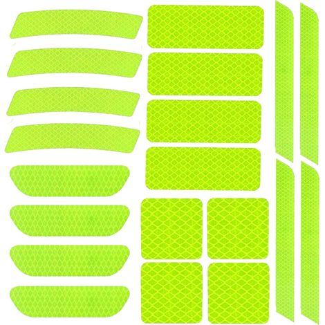 Réflecteur/autocollant réfléchissant pour vélo (vert), réflecteur de roue de vélo/R