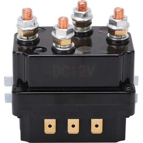 Treuil électrique étanche 250A 12V – Relais intégré pour véhicules hors route – Charge maximale 250A – Matériaux laiton et ABS (1/5)