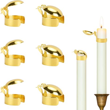 6-teiliges Kerzenlöscher-Set, automatischer Kerzenlöscher, Dochtlöscher aus Metall, Kerzenlöschwerkzeug, geeignet für lange Kerzen mit einem Durchmesser von 20–22 mm