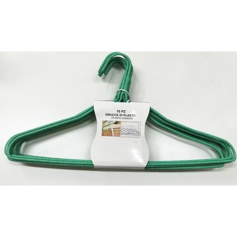 TRADE SHOP - Gruccia Grucce A Filo Plastificate Appendiabiti Appendi Abiti Vestiti Camicie -