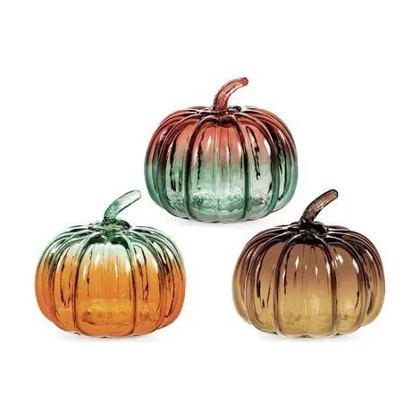 Handgeblasene Glas-Zucchini in sanften Farben 15