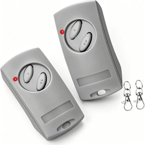 XTRELAMP-Lot de 2 radiocommandes 433,92 MHz code roulant pour porte sectionnelle – 4 canaux – portée 100 m (1/5)