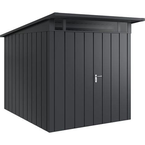 Hörmann Metall-Gerätehaus "Juno" mit Pultdach, JPD6 - Modern, 214 x 262 cm (B x T), anthrazit, 2-flüglige Tür (1/5)