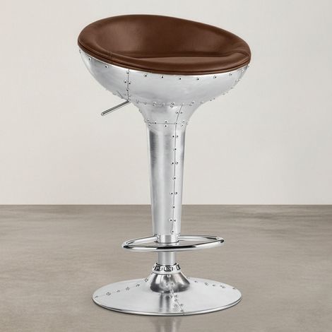 Runder Metallhocker - Aviator Style - 70cm - Aviator