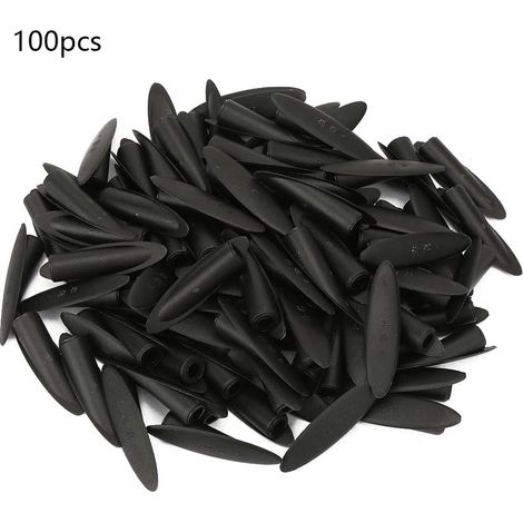 100pcs bouchons en bois, bouchons de 9,5 mm pour accessoires de l'outil de travail du bois de gabarit de trou de poche, prise de gabarit de trou de poche(noir) (1/4)
