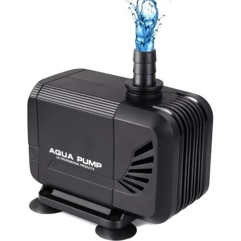 (Noir) Pompe à eau MVPOWER 40W 3000L/H, pompe submersible pour fontaine de bassin, pompe pour aquarium, circulation d'eau douce (1/4)