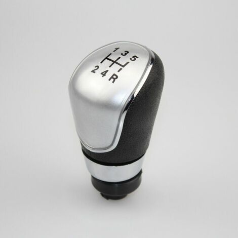 Pommeau de Levier de Vitesse à 5 Vitesses pour Ford Focus 2 MK2 FL MK3 MK4 MK7 Mondeo Kuga Galaxy Fiesta - Argent (1/5)