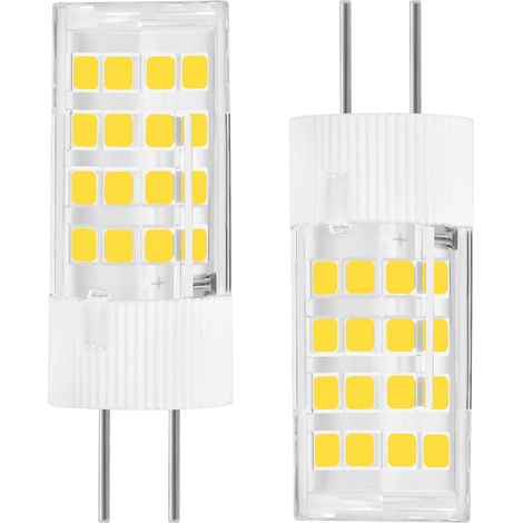 Ampoule LED GY5.3 à culot bipin, ampoules basse tension 12 V-24 V CC/CA, ampoule LED G5.3 12 V, pour aménagement paysager et chambre à coucher (Blanc Froid 6000K, Lot de 2) (1/5)
