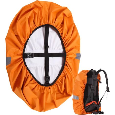 CCYKXA Wasserdichte Rucksackhülle mit Reflektorstreifen – Faltbarer und tragbarer Schulrucksack zum Wandern, Radfahren, Reisen und Campen – Für Damen und Herren (1/5)