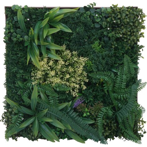 Tableau végétal HWC-O93, décoration murale végétalisation artificielle Plantes vertes Plantes artificielles Tableau inté