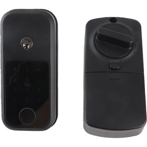 Serrure connectée intelligente Biométrie empreinte digitale Accès sans clé Bluetooth robuste en alliage de zinc Installation facile (1/5)