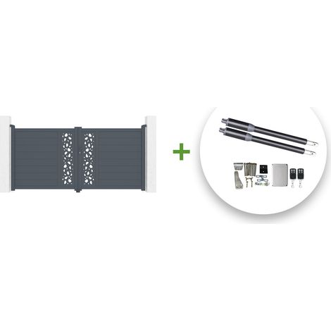Portail battant électrique SUNNY 300x140cm + Motorisation RANGER B150 (1/5)
