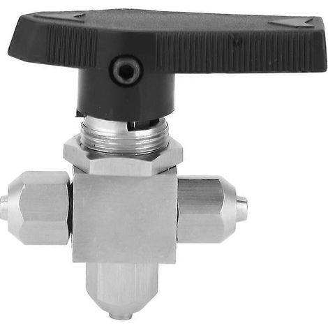 3-Wege-Kugelhahn aus Edelstahl 304 mit Schnellverschluss für PU-Wasser- und Luftschläuche, 12 x 10 mm