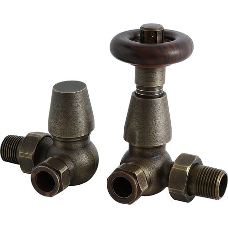 Milano Windsor Corner TRV Thermostatic Radiator Valves - Brass