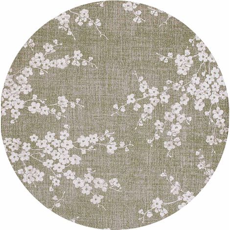 Tapis de salon Sakura Collection 240x240 cm - Wet Garden - Design …légant de Cerisiers en Fleurs, Inspiré du Printemps