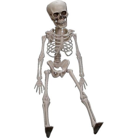 Squelette articulé en plastique, décoration d'Halloween, corps entier, 40 cm (1/5)