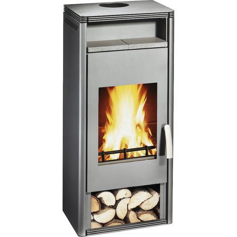Kaminofen Typ11180-Fulgor OF-W gussgr.Warmhaltef.Naturst. 6kW