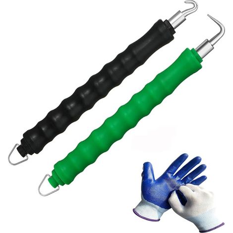 Fil Pour Barres D'armature Twister Crochet,Lot de 2 Lieur Automatique,Semi-Automatique Avec Poignée Souple pour Fil D'armature, Fil Métallique et Béton(Noir,Vert) (Vert)