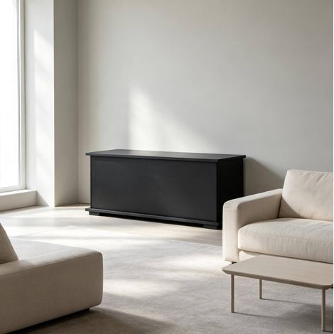 Multifunktionale Aufbewahrungsbank mit Klappdeckel, 100 x 40 x 40 cm, Schwarz HAVRYA (1/4)
