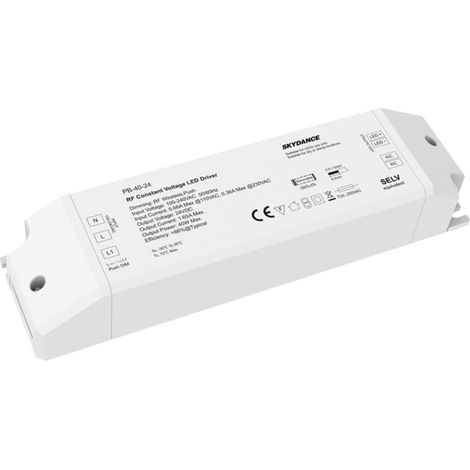 Alimentatore Dimmerabile CV 24V 40W Con Pulsante N.O. e Telecomando RF 2.4G Per Striscia Led 24V PB-40-24 (1/3)