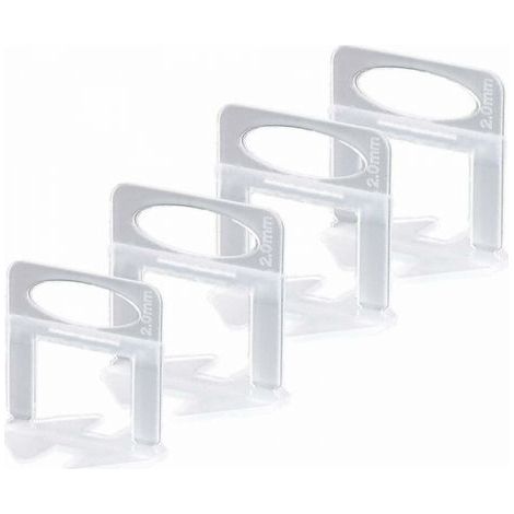 Insertos niveladores de azulejos de 2 mm, utilizados para instalar baldosas de suelo y pared, adecuados para azulejos con un grosor de 3 a 13 mm (200 piezas) (1/5)