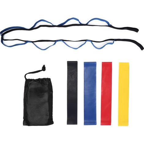 6 pièces Sangle d'Entraînement Élastique Fitness Band Set Équipement de Yoga (1/5)